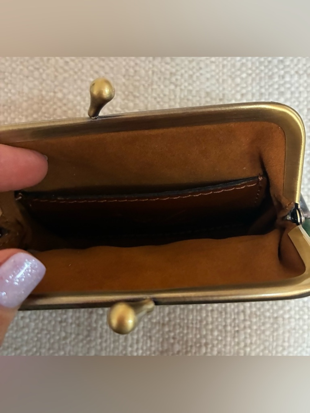 Patricia Nash NWT Multicolor Floral Leather Coin Pouch Keychain - Picture 7 of 11
